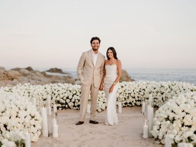 Luxe White Cabo Beach Proposal Luxe White Cabo Beach Proposal